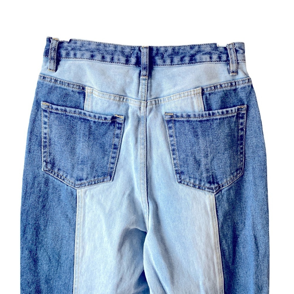 PacSun Eco Y2K Women’s Size 28 Two-Tone '90s Boyfriend Blue-High Rise Jeans - Picture 6 of 9